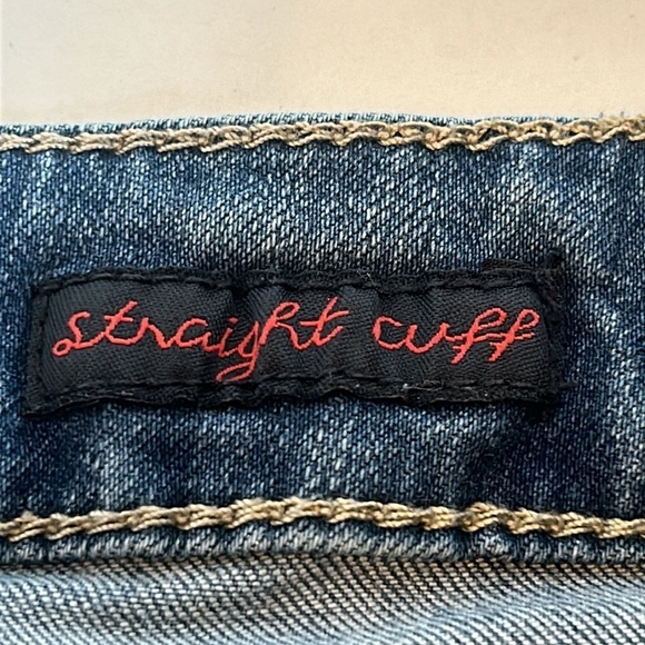 Earl Jeans Straight Cuff Medium Wash Distressed Jeans Women’s Size 6 - Picture 9 of 10